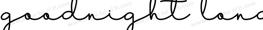 goodnight london san字体转换